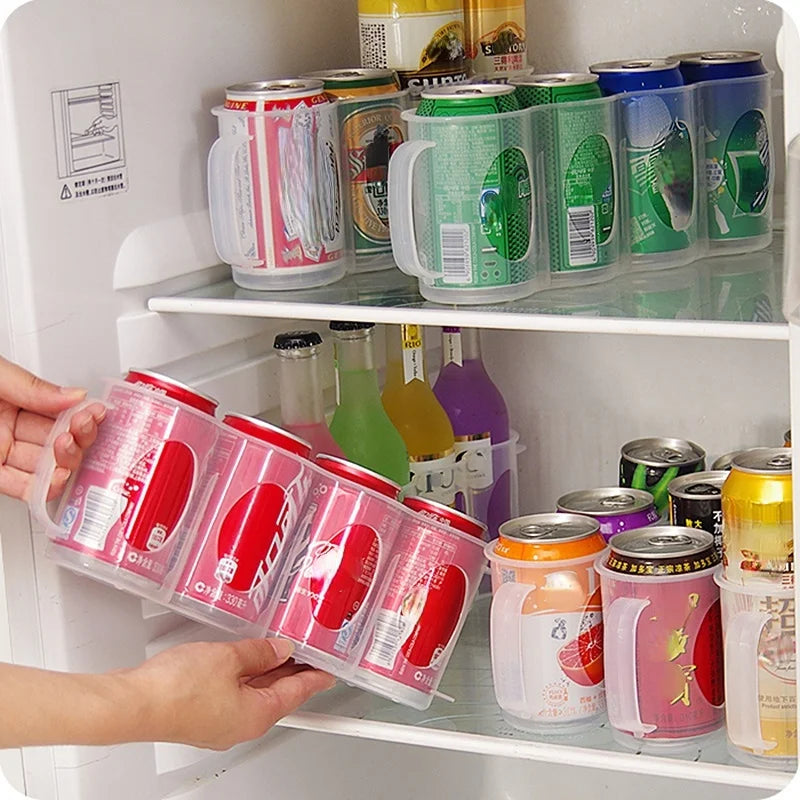 Fridge drink can holder – storage rack for cans and bottles. 🧊
