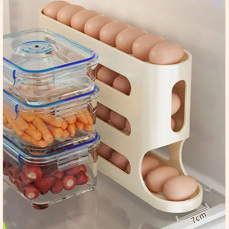 Slide egg storage box – ladder-style, large capacity. 🥚