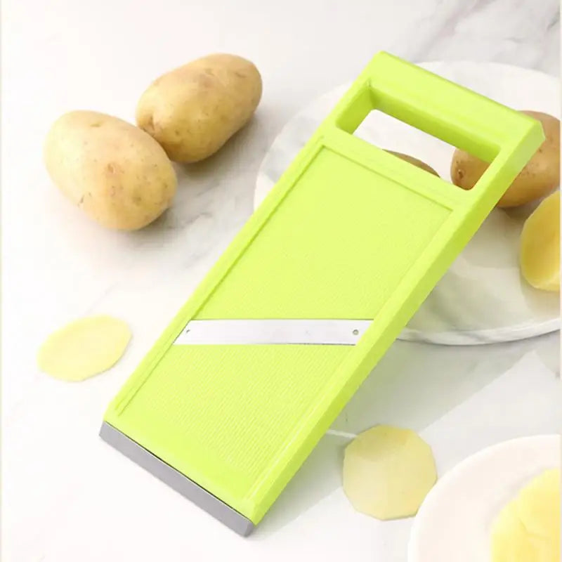 Multifunctional vegetable cutter and slicer.