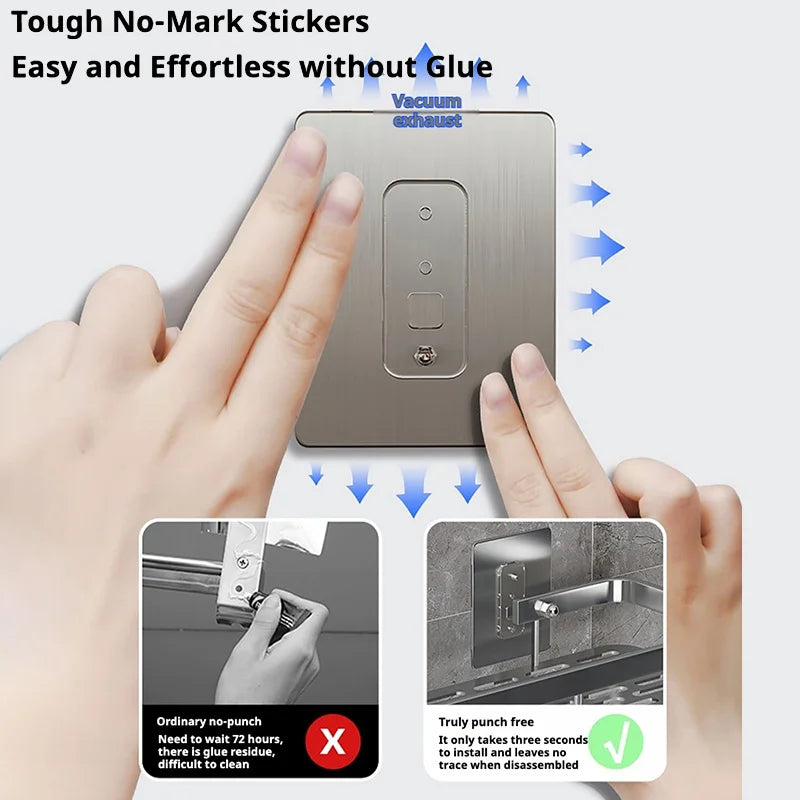 Double-layer self-adhesive towel rack.