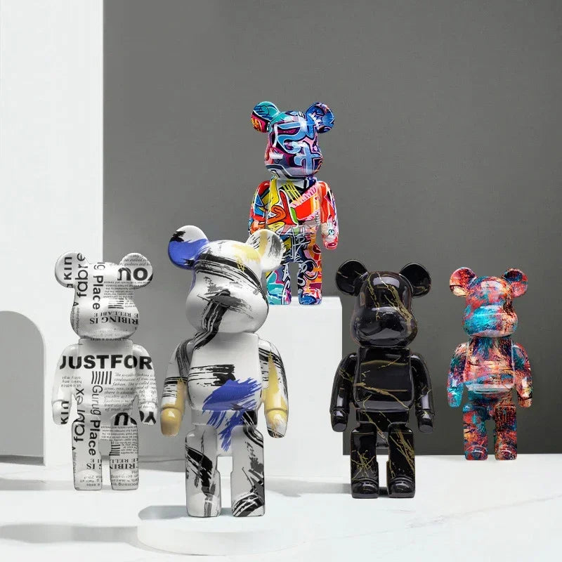 27cm Graffiti Bear Figurine Home Decor