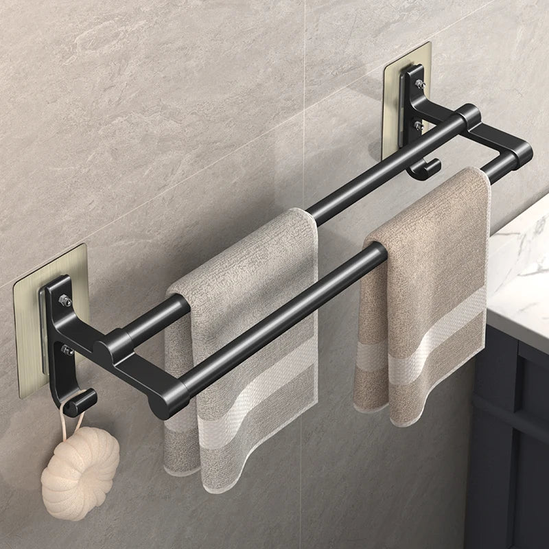Double-layer self-adhesive towel rack.