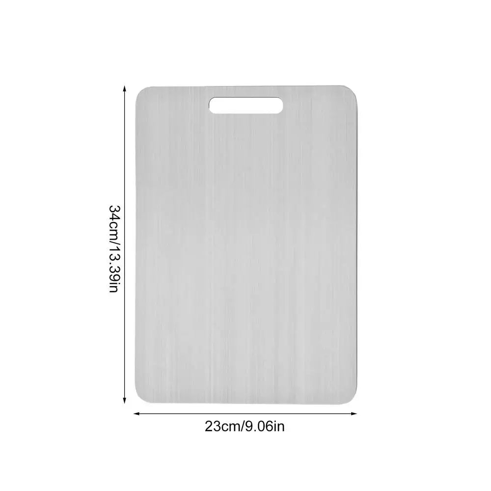 Titanium Stainless Steel Cutting Board – Double-Sided, Food Grade, Thickened
