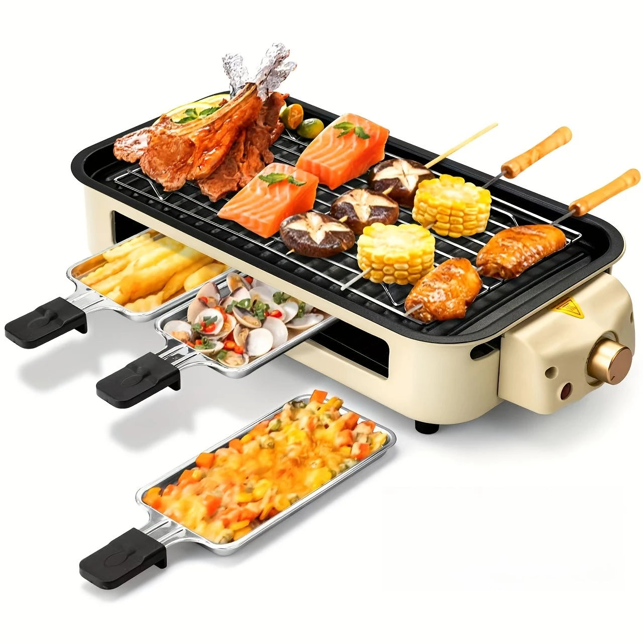 1500 W Smokeless Electric Grill – Indoor, Portable, Non-Stick, Adjustable Temperature