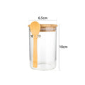 280ml Glass Jar with Bamboo Lid & Spoon – Airtight Food Storage Container