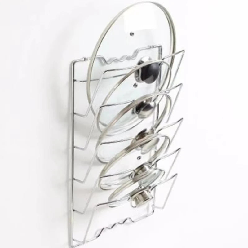 Wall-Mounted 5-Layer Pot Lid Rack