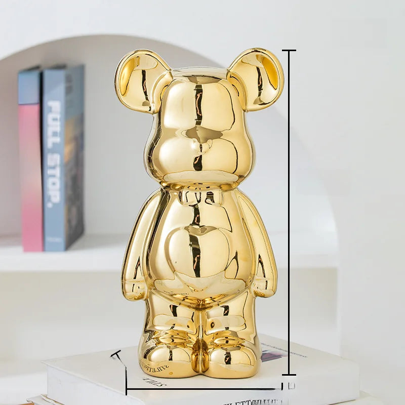 Aesthetic Ceramic Teddy Bear Statue