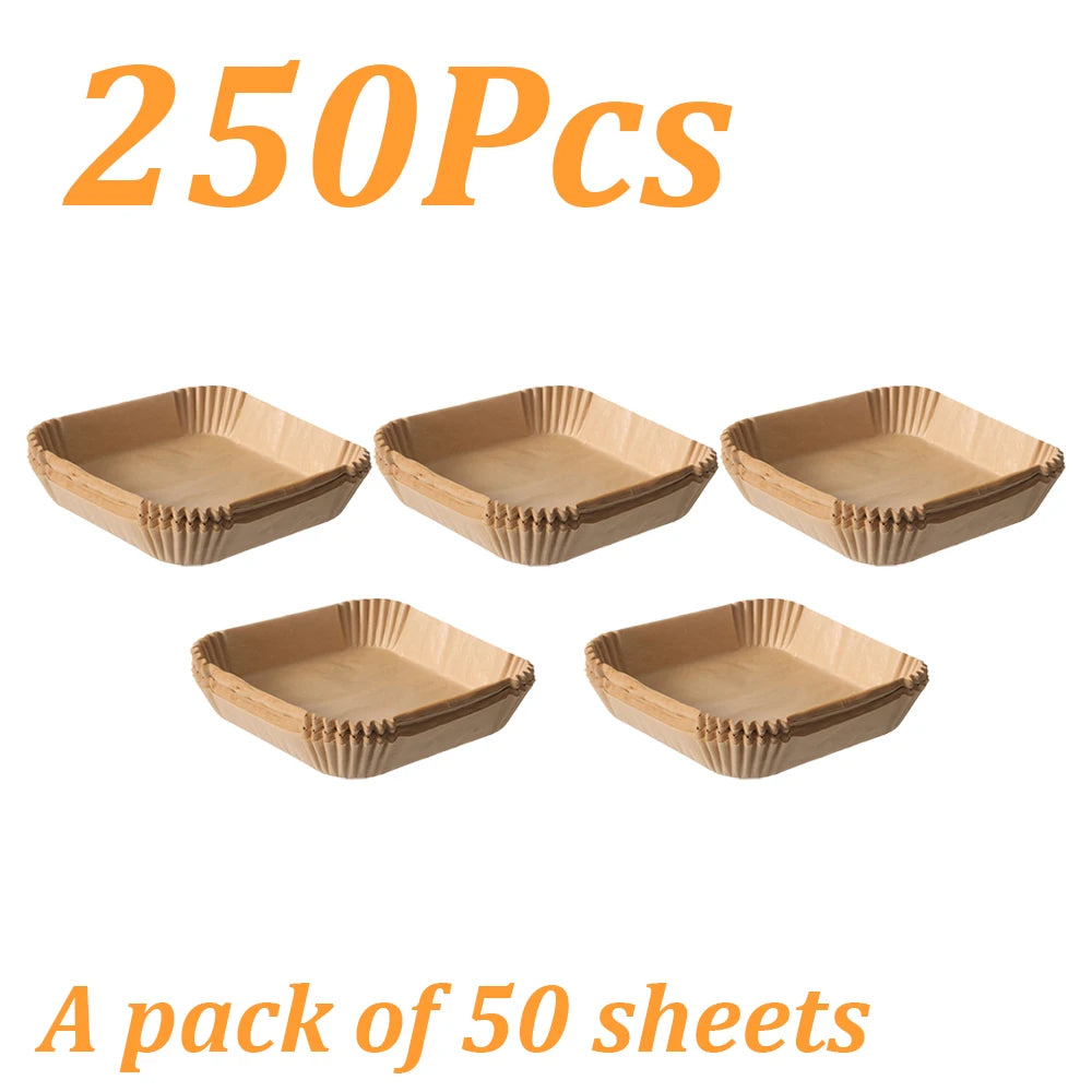 Disposable non-stick air fryer baking paper.