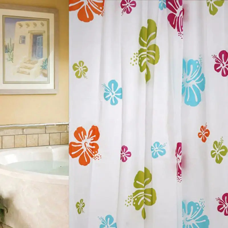 Waterproof shower curtain.