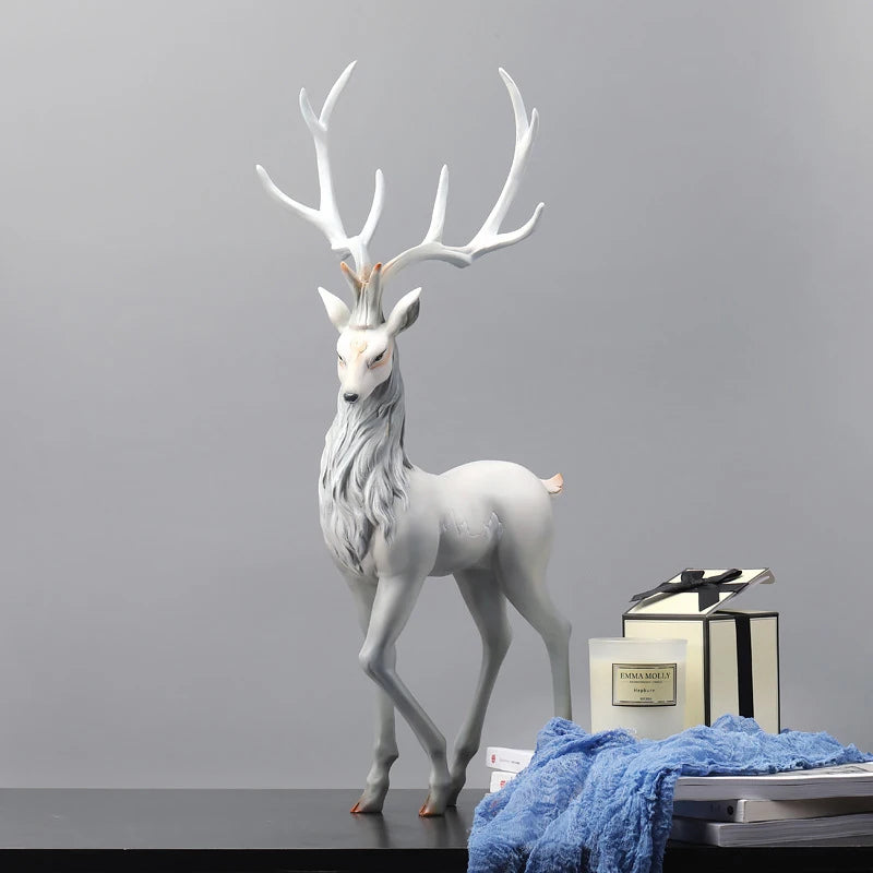 35cm Nordic Deer Resin Statue