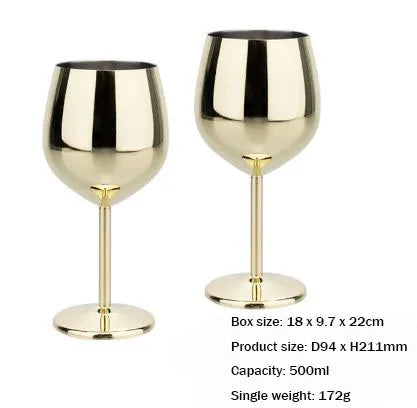 Rainbow stainless steel wine glass. 🥂