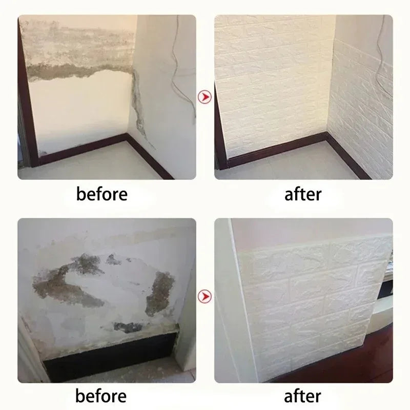 70cm x 10m 3D Foam Brick Wallpaper