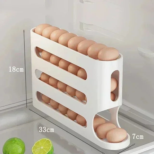 Slide egg storage box – ladder-style, large capacity. 🥚