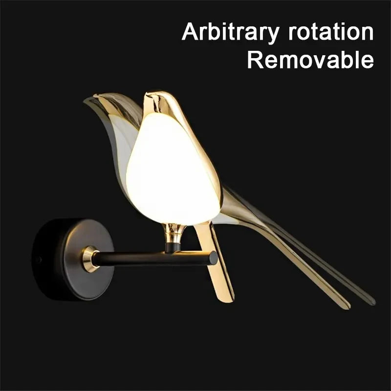 Nordic Golden Bird LED Wall Light