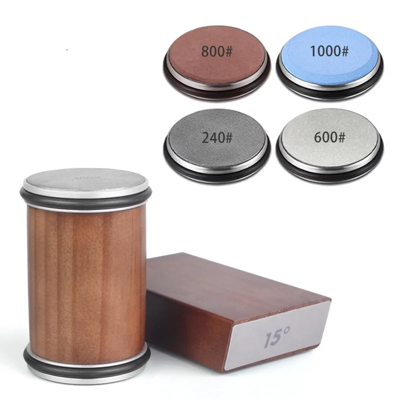 Knife sharpening kit with angles.