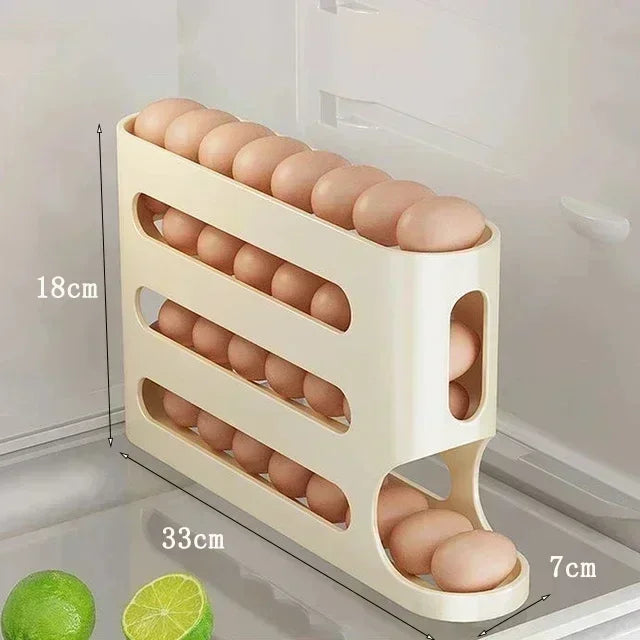 Slide egg storage box – ladder-style, large capacity. 🥚