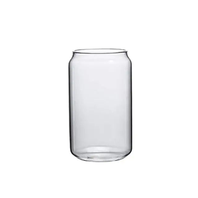 Glass cup with lid and straw. 🥤