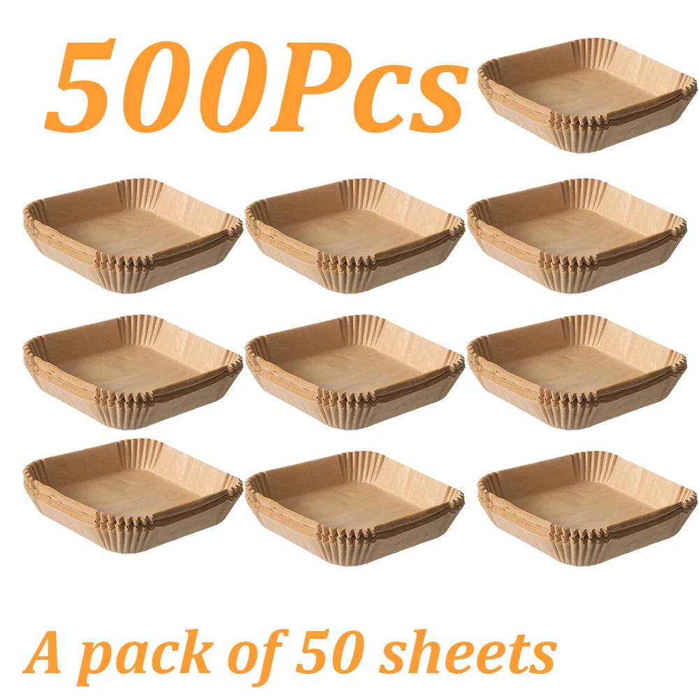 Disposable non-stick air fryer baking paper.