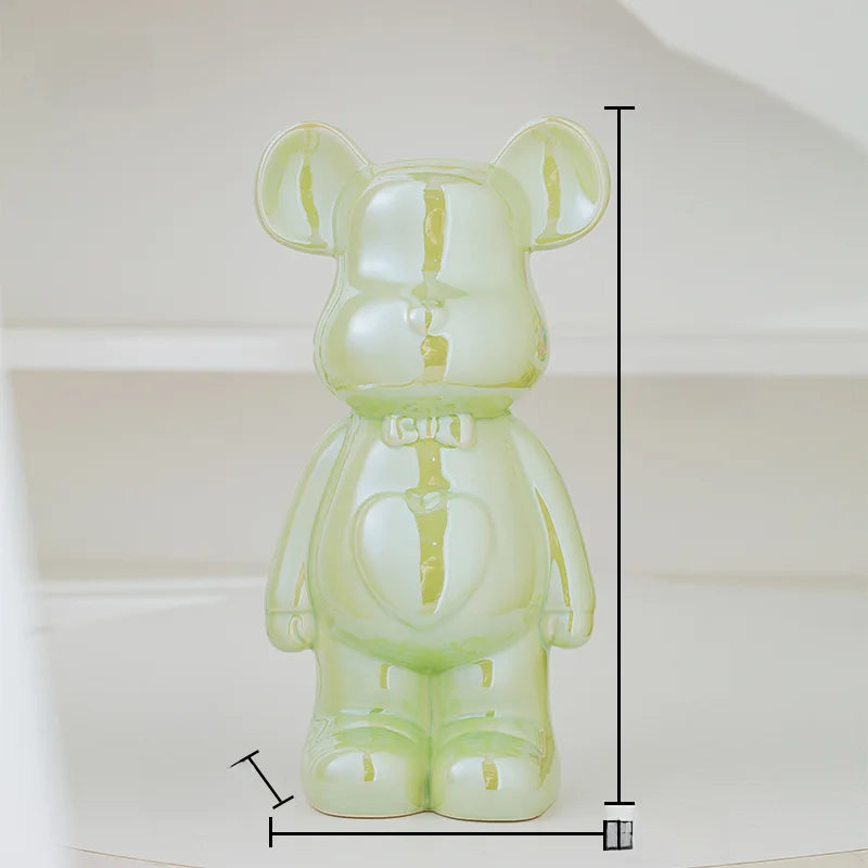 Aesthetic Ceramic Teddy Bear Statue