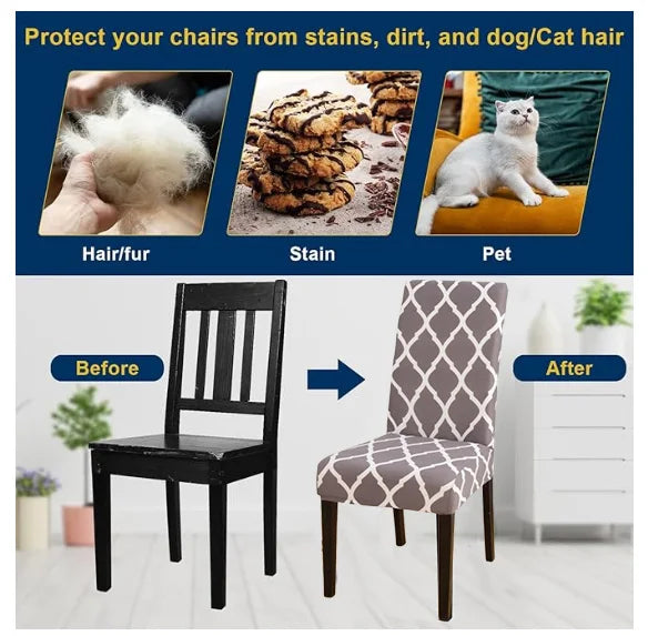 Stretch Chair Covers – Washable & Non-Slip