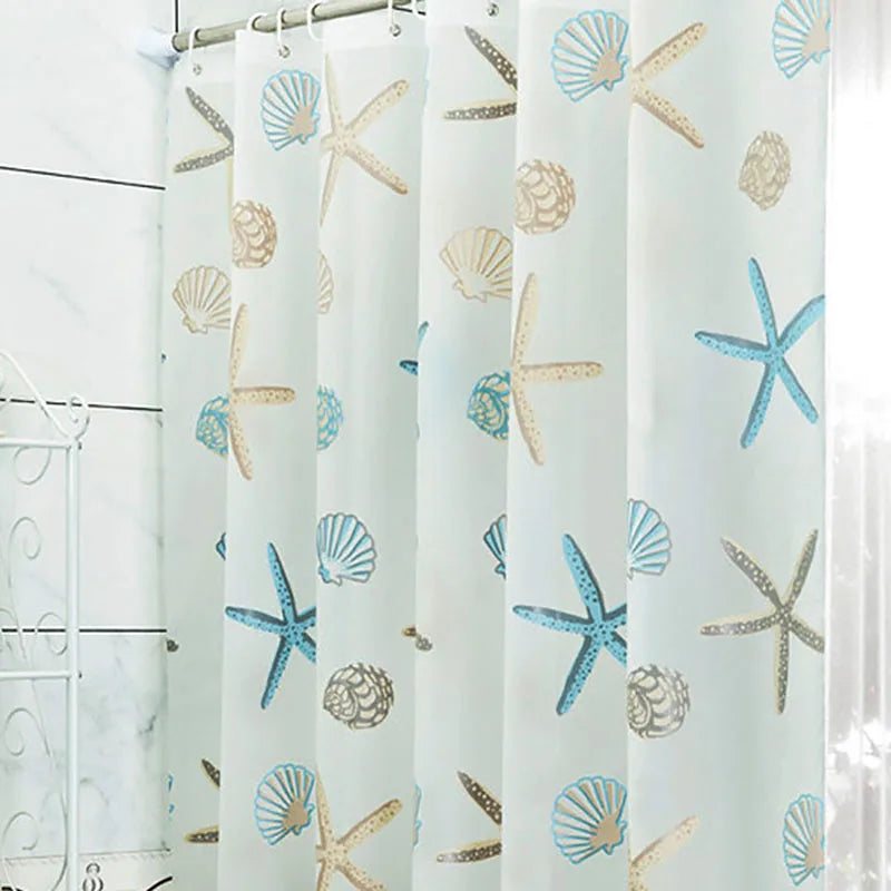 Waterproof shower curtain.