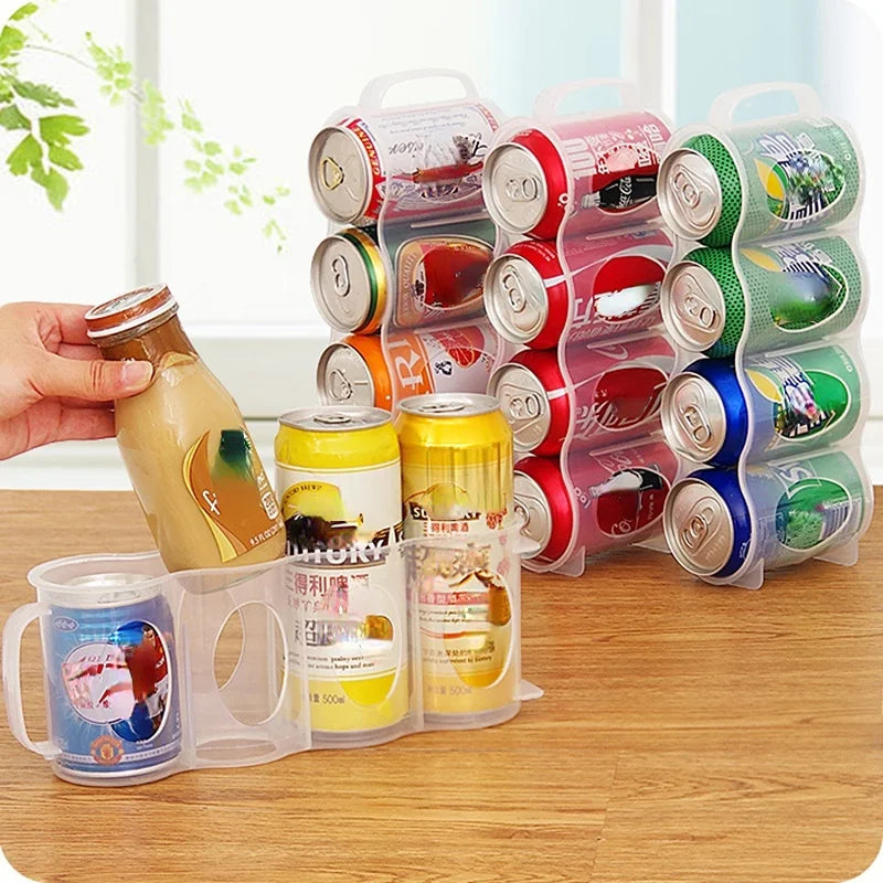 Fridge drink can holder – storage rack for cans and bottles. 🧊