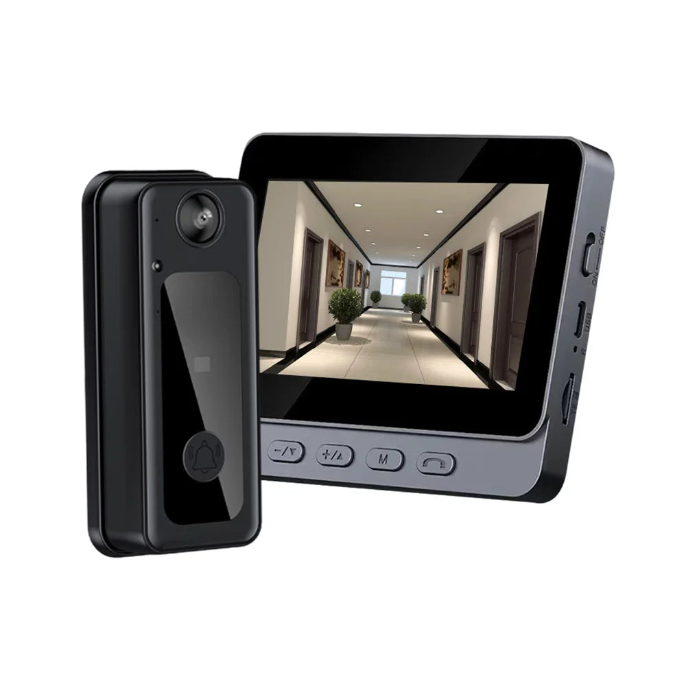 2.4G Wireless Video Doorbell – 4.3" Screen, Two-Way Intercom