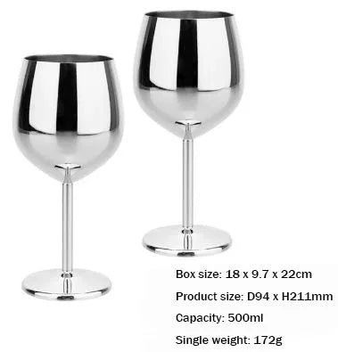 Rainbow stainless steel wine glass. 🥂
