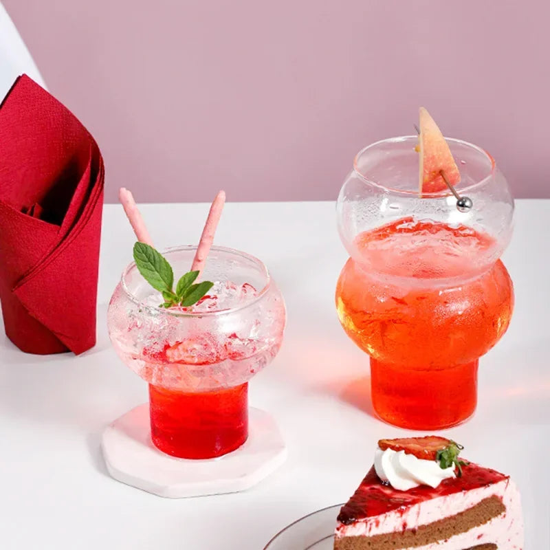 Transparent Glass Cup – Heat-Resistant, For Coffee, Yogurt, Whiskey, or Wine