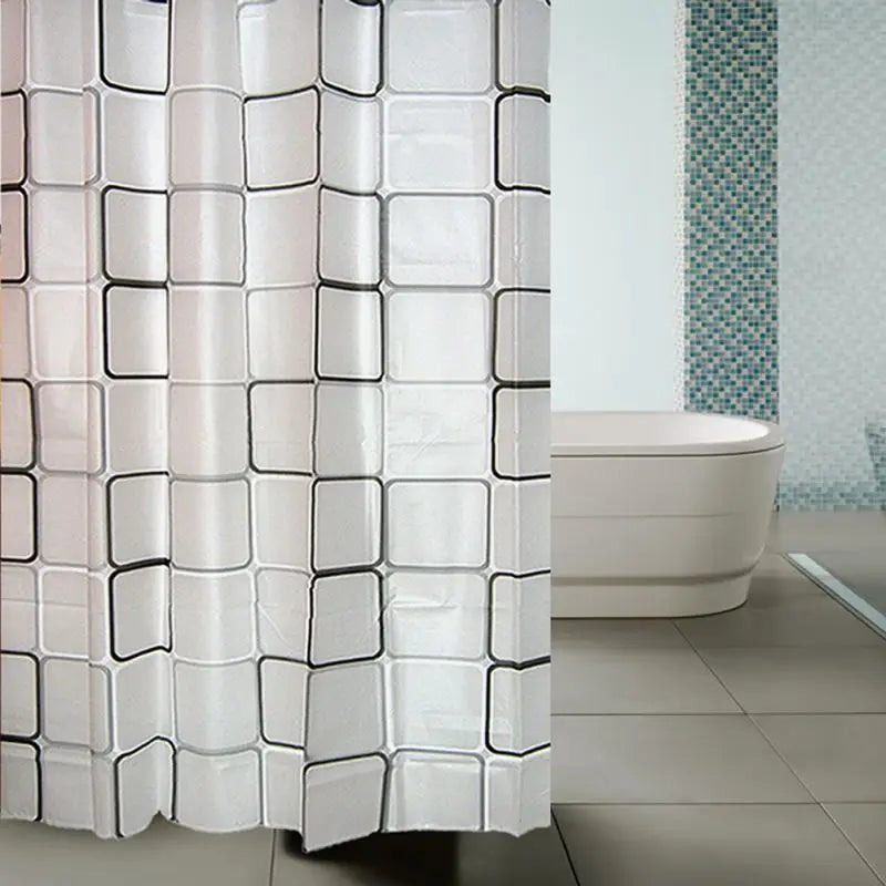 Waterproof shower curtain.