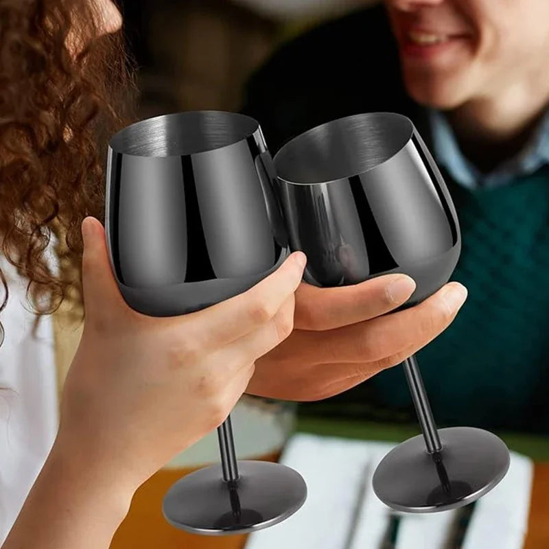 Rainbow stainless steel wine glass. 🥂