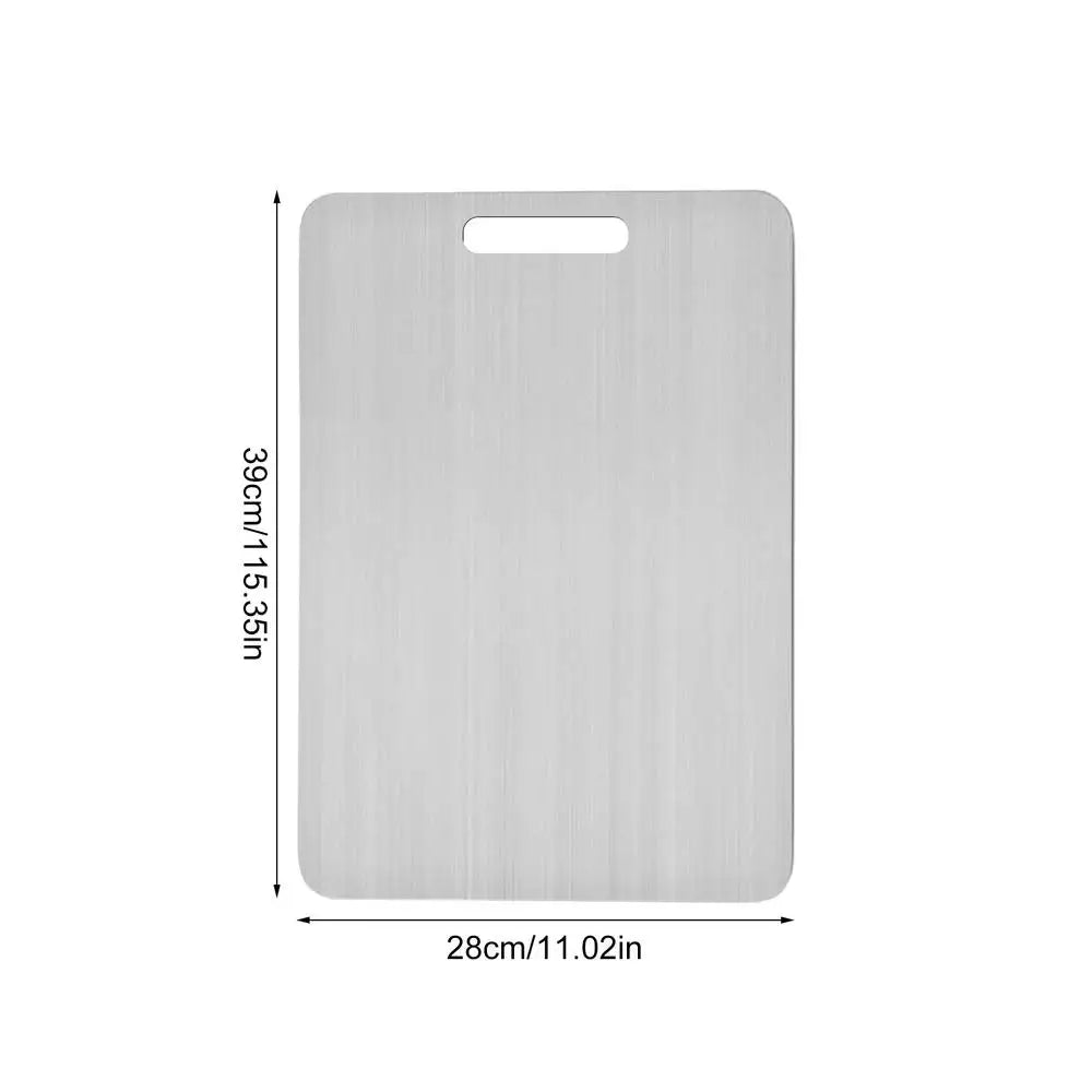 Titanium Stainless Steel Cutting Board – Double-Sided, Food Grade, Thickened