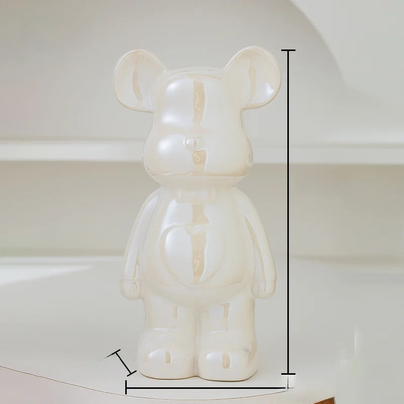 Aesthetic Ceramic Teddy Bear Statue