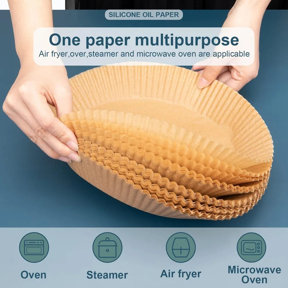 Disposable non-stick air fryer baking paper.