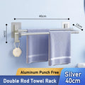 Double-layer self-adhesive towel rack.