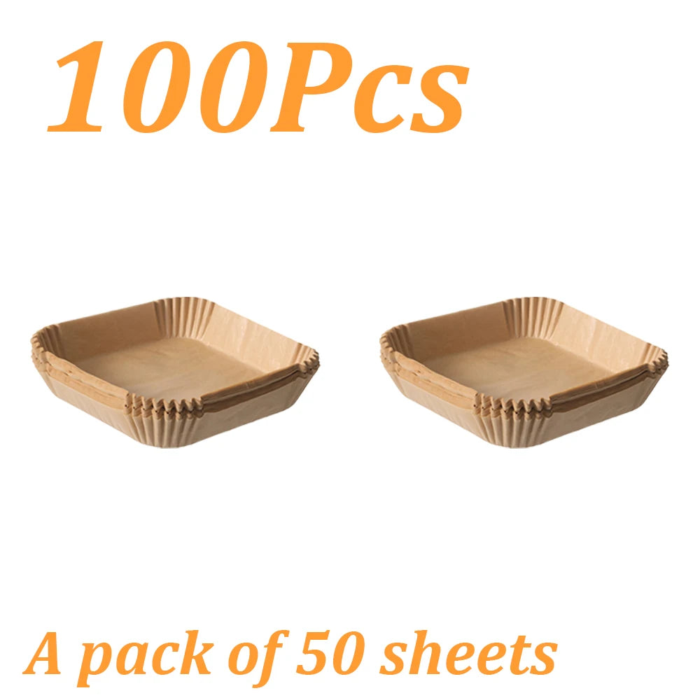 Disposable non-stick air fryer baking paper.