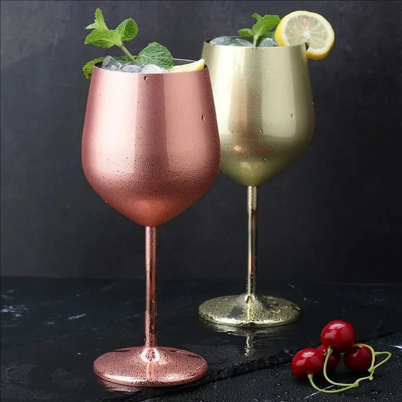 Rainbow stainless steel wine glass. 🥂