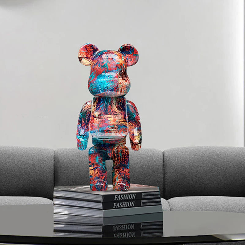 27cm Graffiti Bear Figurine Home Decor