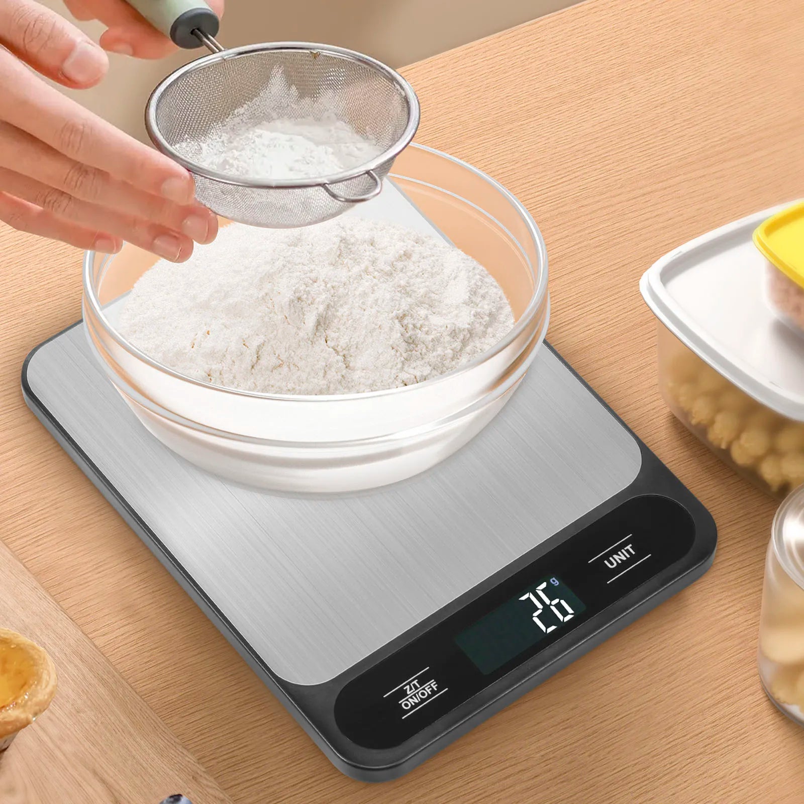 Digital Kitchen Scale — 10kg LCD Food Weighing Scale for Baking & Cooking.