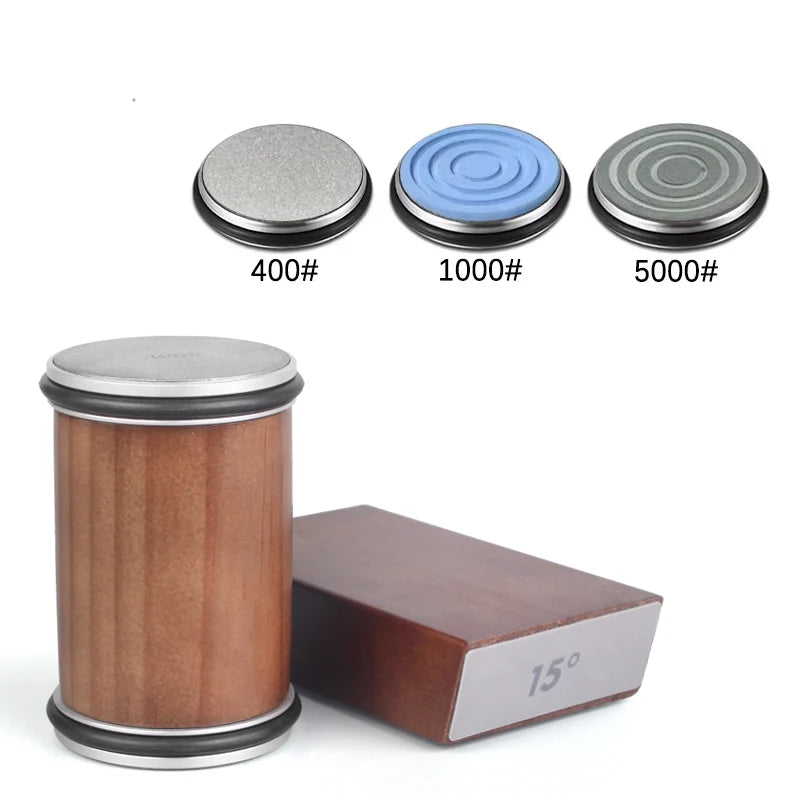Knife sharpening kit with angles.