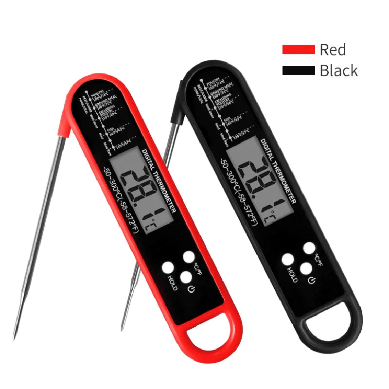 Digital Meat Thermometer — Instant Read Cooking Probe for BBQ, Grill, Oil, or Candy.