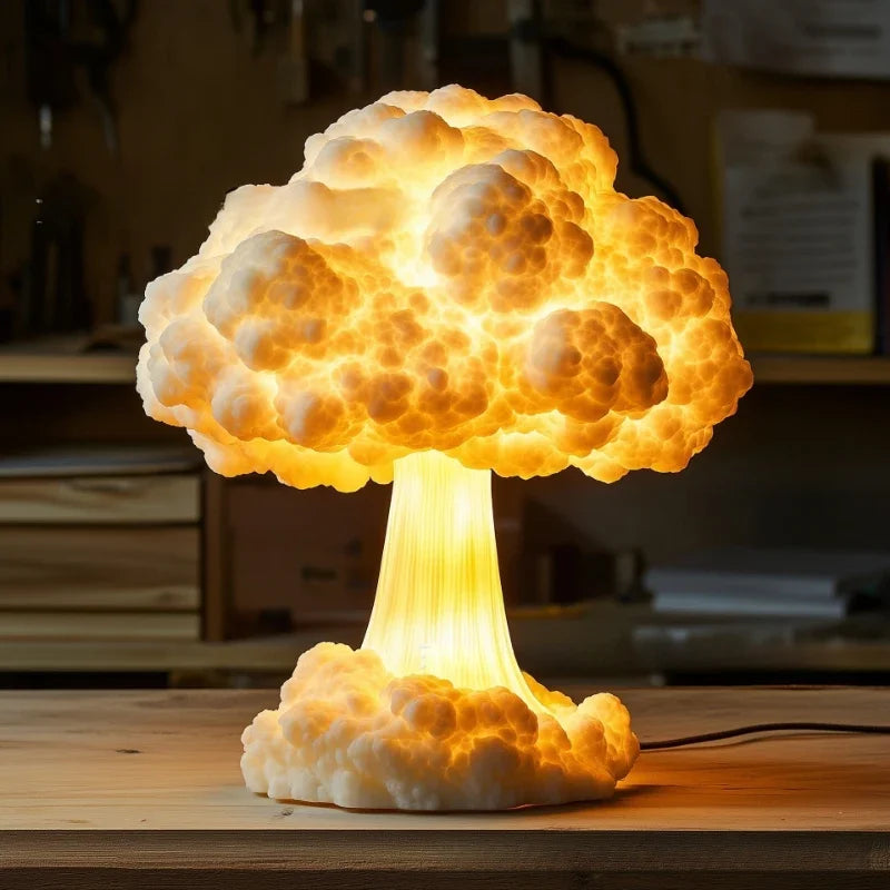 Mushroom cloud USB desk lamp.