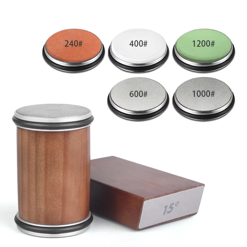 Knife sharpening kit with angles.