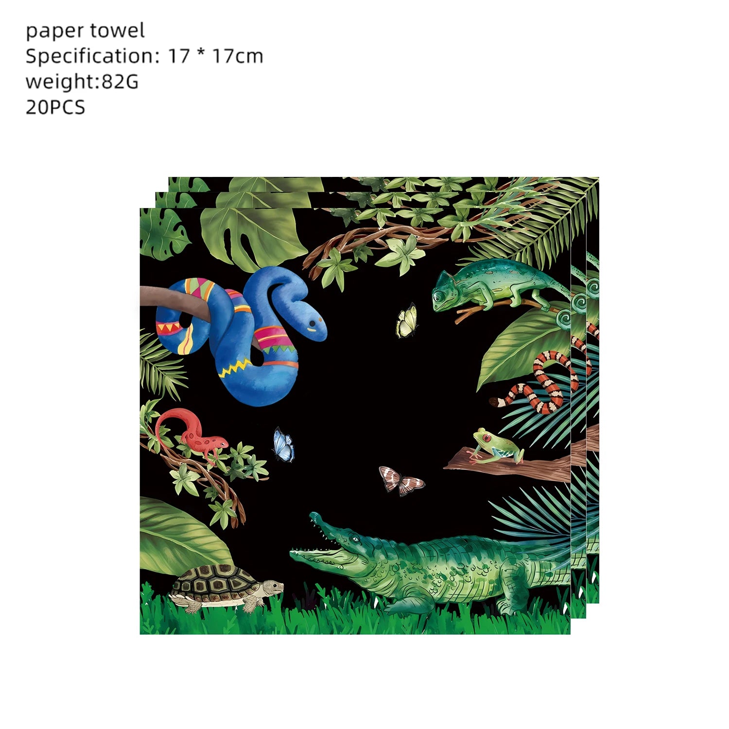 Reptile Party Supplies – Lizard & Snake Theme Tableware Set