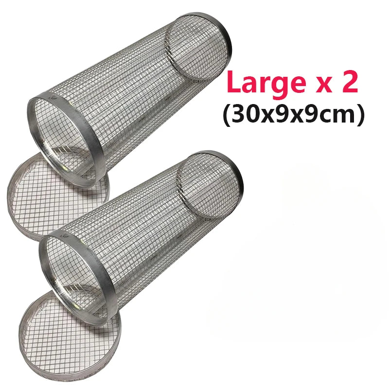 Round BBQ Grill Basket – Portable & Rolling
