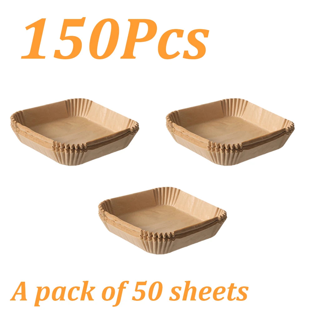 Disposable non-stick air fryer baking paper.