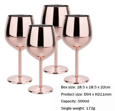Rainbow stainless steel wine glass. 🥂