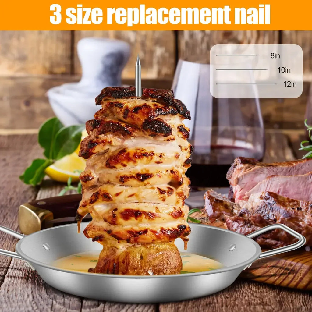 Stainless Steel Vertical Meat Skewer – BBQ Grill Rack