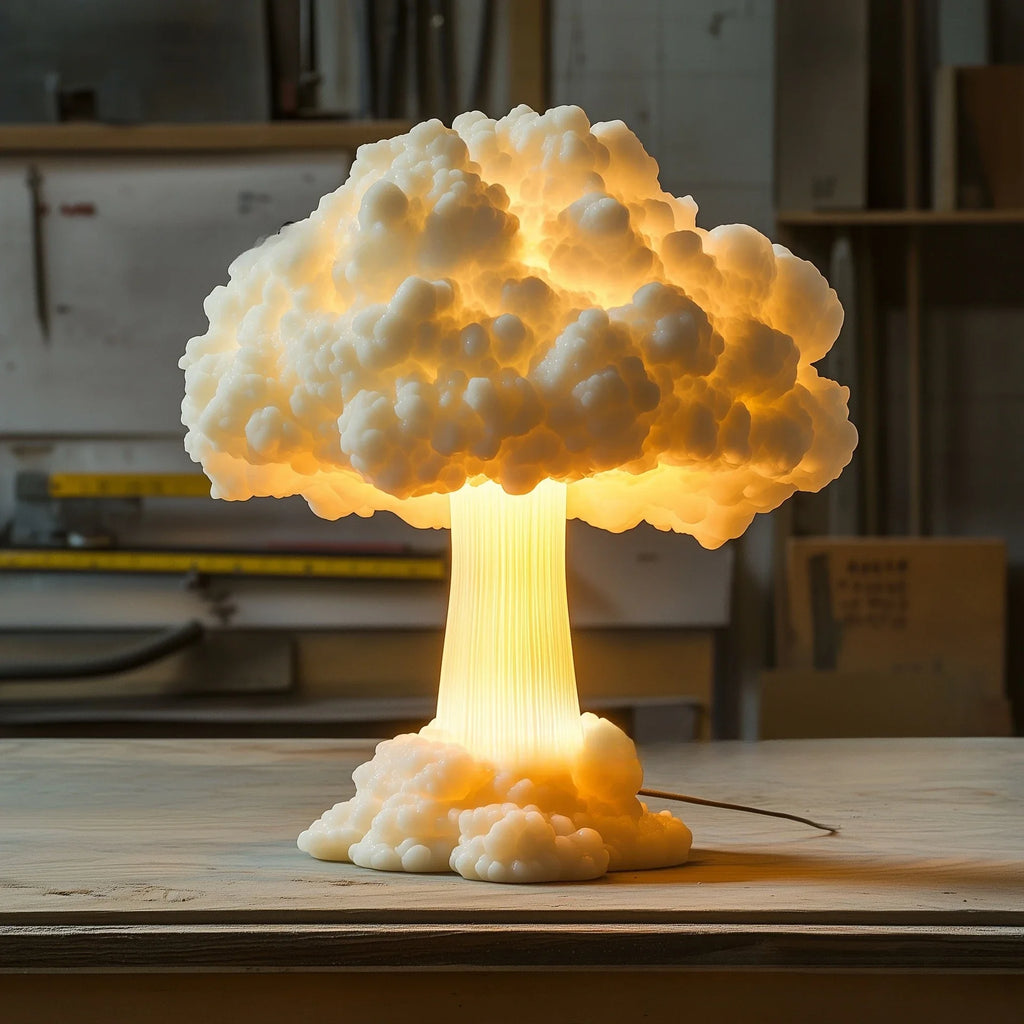 Mushroom cloud USB desk lamp.