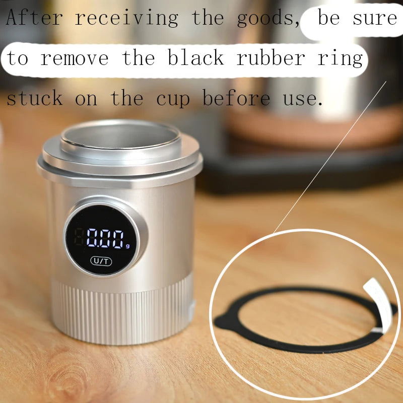 Digital Coffee Scale — LCD Electronic Weighing Cup, 500g Precision Dosing.